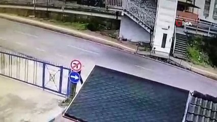 Otomobilin yavru köpeği ezme anı kamerada