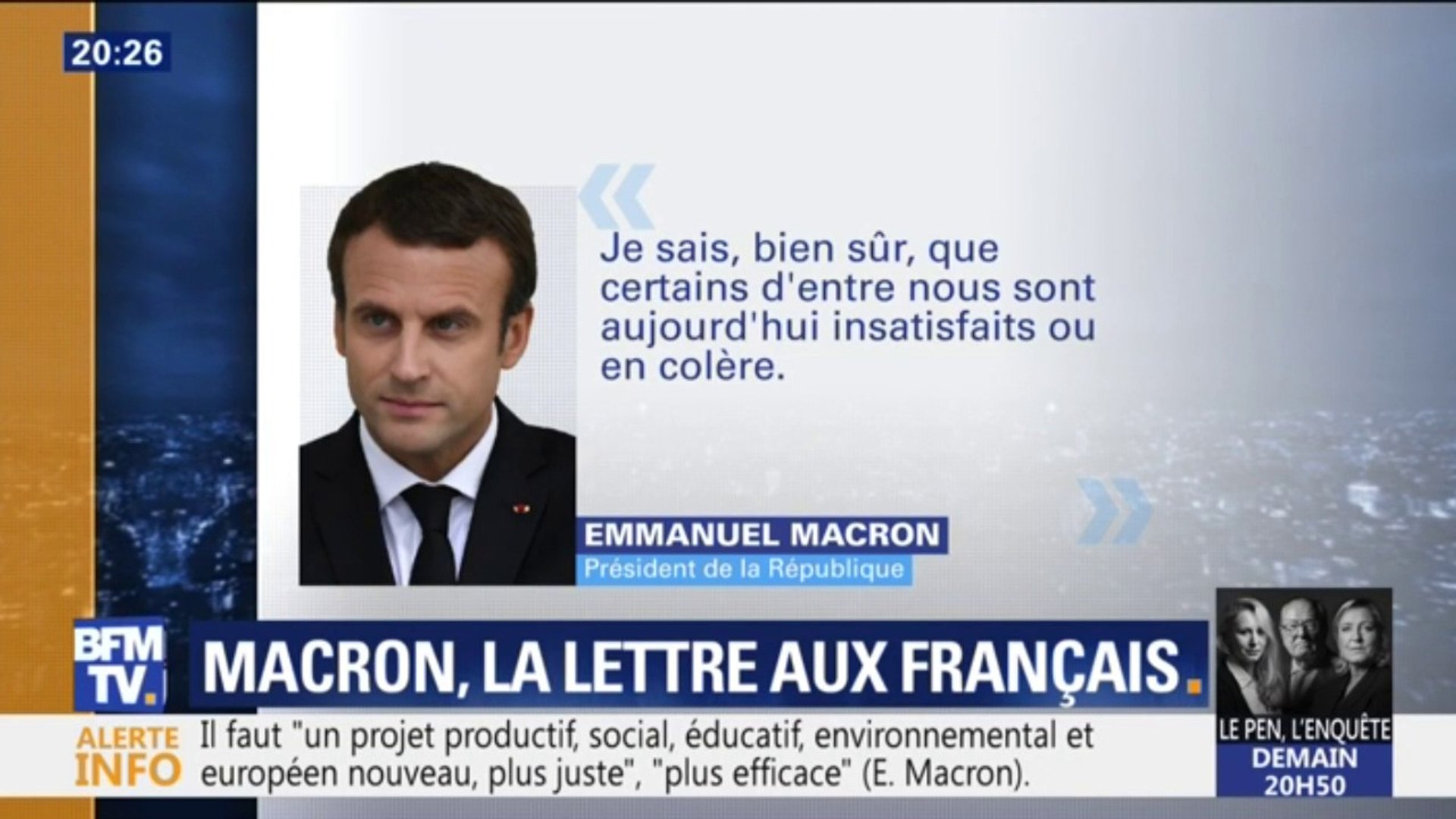 Que Dit Emmanuel Macron Dans La Lettre Qu Il Adresse Aux Francais Video Dailymotion