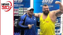 World's strongest man meets world's biggest bodybuilder