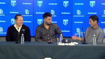 San Diego Padres introduce newly signed first baseman Eric Hosmer at press conference