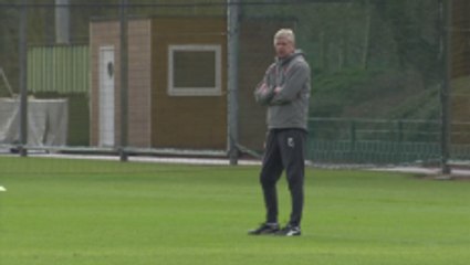 Arsenal train ahead of AC Milan in the UEFA Europa League