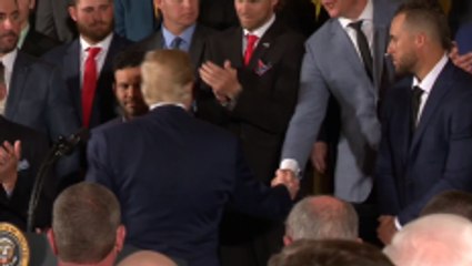 Tense encounter between Trump, Altuve at Astros reception