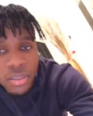 Wilfred Zaha with his one year old son