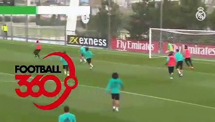 Cristiano replicating the magic in Real Madrid training