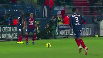 Le geste technique de Fayçal Fajr lors de SMCaen - Lille LOSC