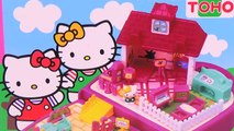 Kitty My Tiny Town Enjoy Stay Villa Playset - Sanrio Dollhouse - Toy Unboxing and Play