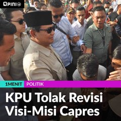 KPU Tolak Revisi Visi-Misi Capres
