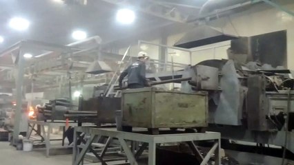 Sparks Fly as Molten Metal Explodes