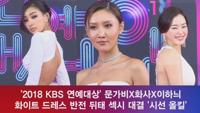 ′2018 KBS 연예대상′ 문가비X화사X이하늬, 섹시 드레스 반전 뒤태 ′시선 올킬′