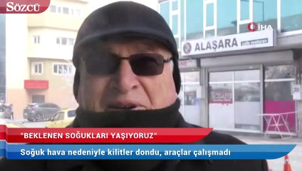 Soğuk hava nedeniyle kilitler dondu, araçlar çalışmadı