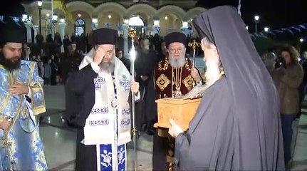 Υποδοχή λειψάνων Αγίων Ραφαήλ, Ειρήνης και Νικολάου στη Χαλκίδα