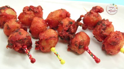 बटाट्याची लॉलीपॉप - Potato Lollipop Recipe In Marathi - Homemade Veg Lollipop - Archana