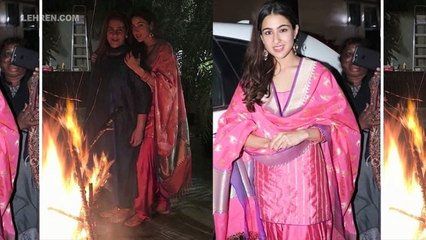 Sara Ali Khan Celebrates Lohri With Mom Amrita Singh