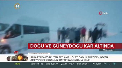 Kar ve tipi yolları kapattı