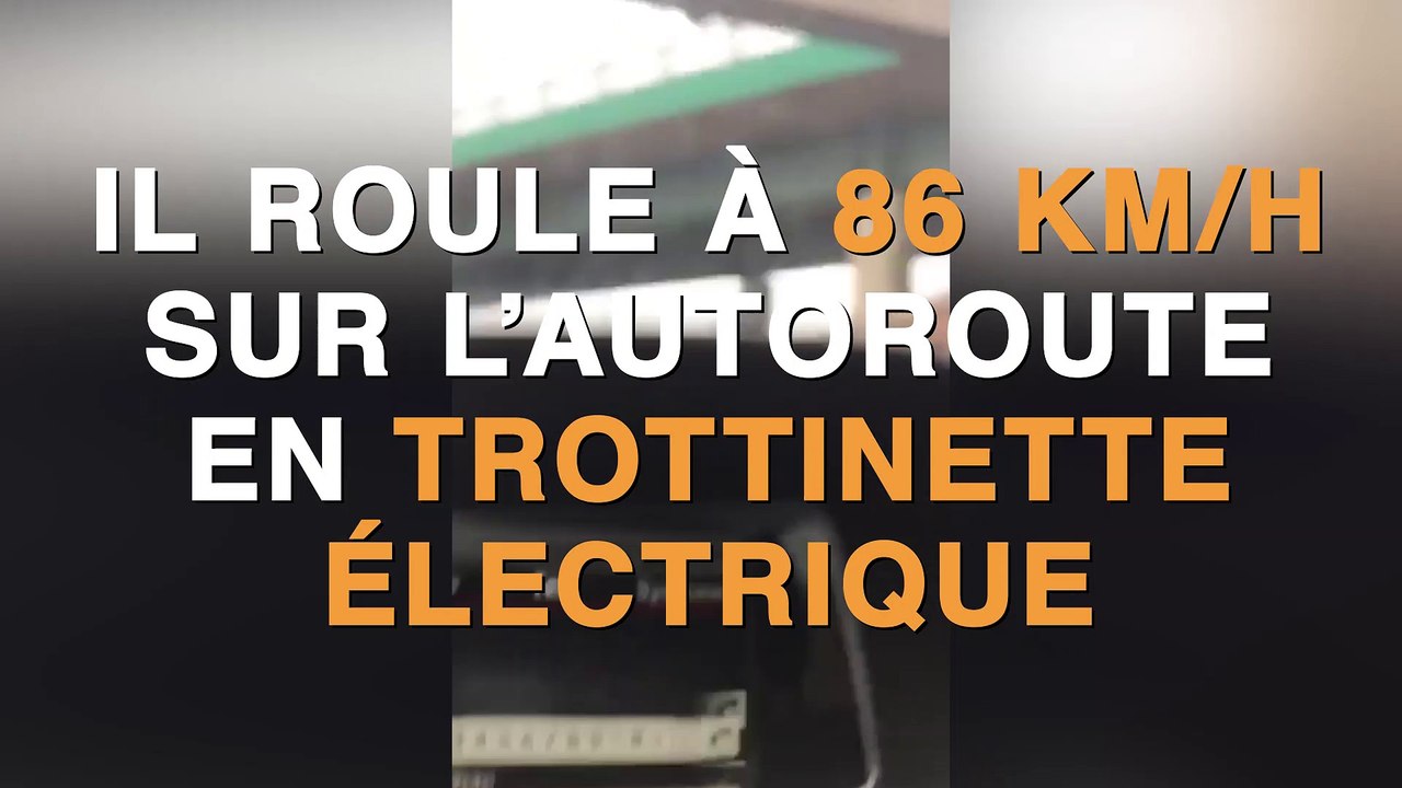 Cet homme roule à 85 km/h sur l'autoroute en trottinette électrique !