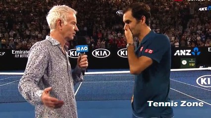 Roger Federer Court Interview with McEnroe