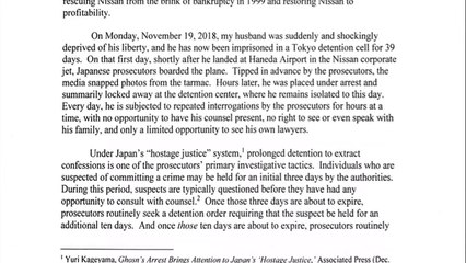 Esposa denuncia condições de prisão de Carlos Ghosn