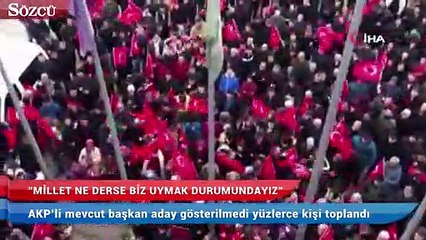 AKP’li mevcut başkan aday gösterilmedi yüzlerce kişi toplandı