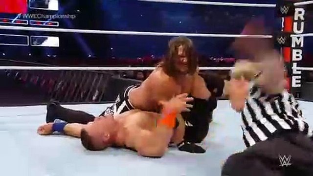 John Cena vs aj styles WWE championship royal rumble 2017 | John Cena wins 16th WWE championship | John Cena vs aj styles royal rumble 2017