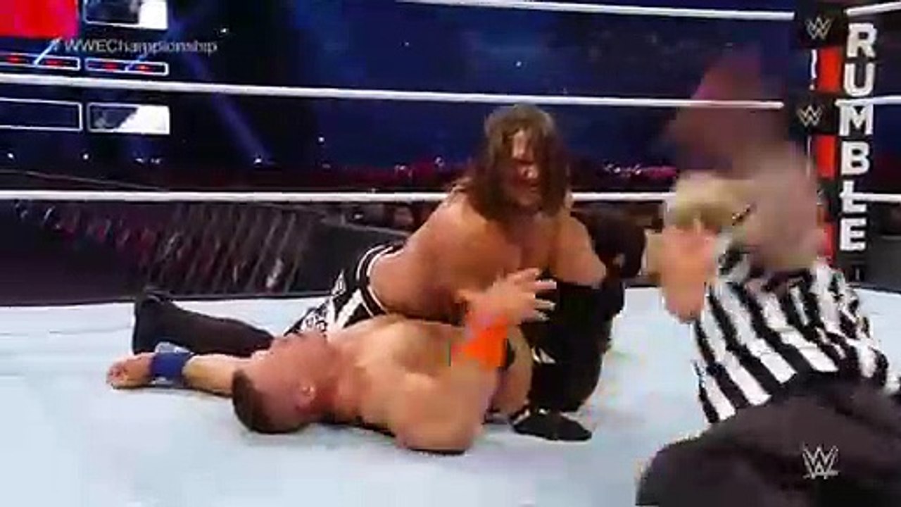 John Cena vs aj styles WWE championship royal rumble 2017 | John Cena wins 16th WWE championship | John Cena vs aj styles royal rumble 2017