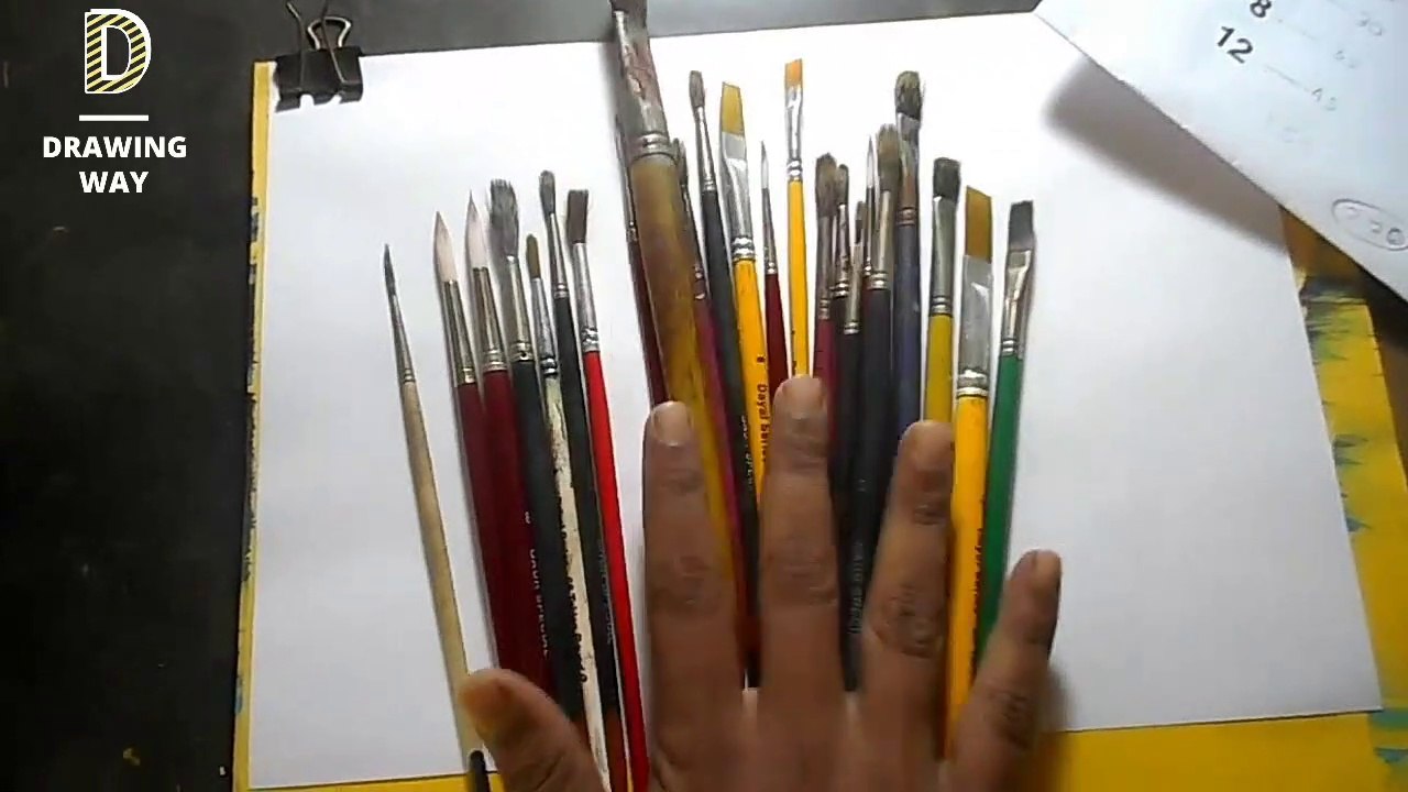 Watercolor brushes for beginners in Hindi (353)