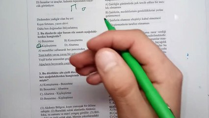 6.Sınıf TÜRKÇE 1. Dönem 2. Yazılı Soruları ve Çözümü -2019