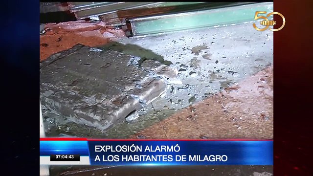 Explosión alarmó a los habitantes de Milagro