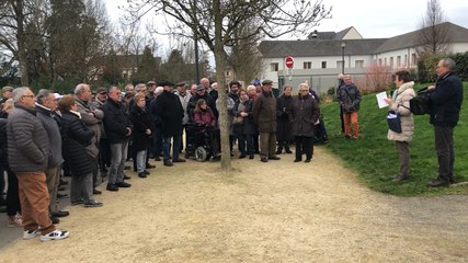 Rassemblement contre le projet de gare scolaire dans l’Allée verte