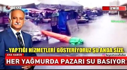 Her yağmurda pazarı su basıyor!