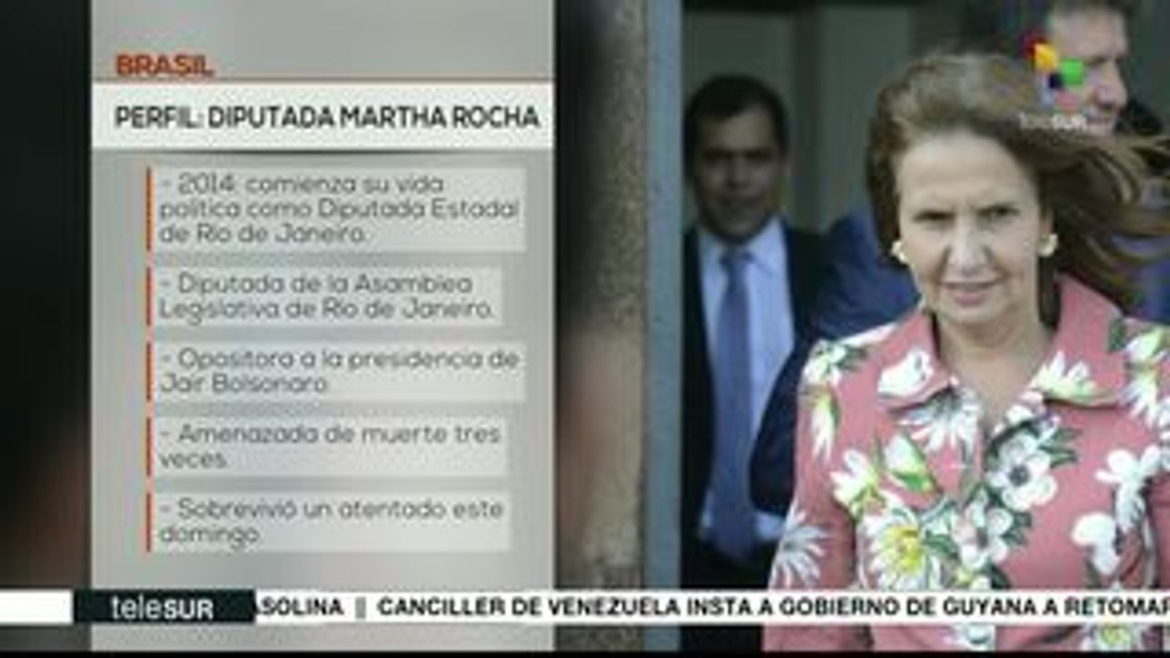 Diputada brasileña que sobrevivió a atentado es opositora al pdte.