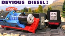 Devious Diesel pranks Thomas and Friends and causes many a train accident until Thomas the Tank Engine and the Puppy In My Pocket pups discovers a more playful side - A fun toy story for kids and preschool children