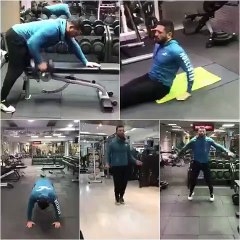 حسن الرداد فى خمس تمرينات داخل الجيم