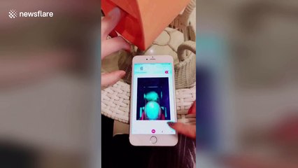 Future fashion? Woman in China shows how a 'nail printer' works