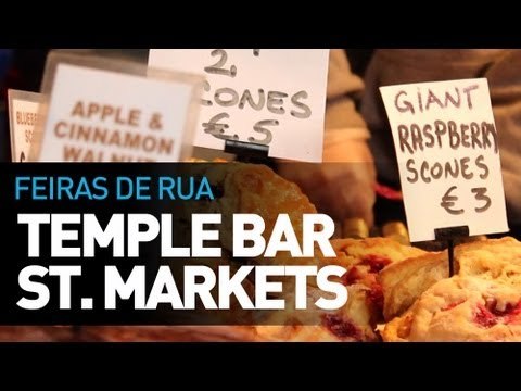 Feiras de Rua em Dublin - Temple Bar Street Markets - E-Dublin TV
