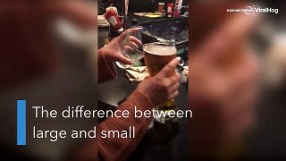 Difference between large and small beer may be smaller than you think