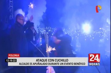 Polonia: en medio de evento benéfico alcalde es apuñalado por un ex convicto