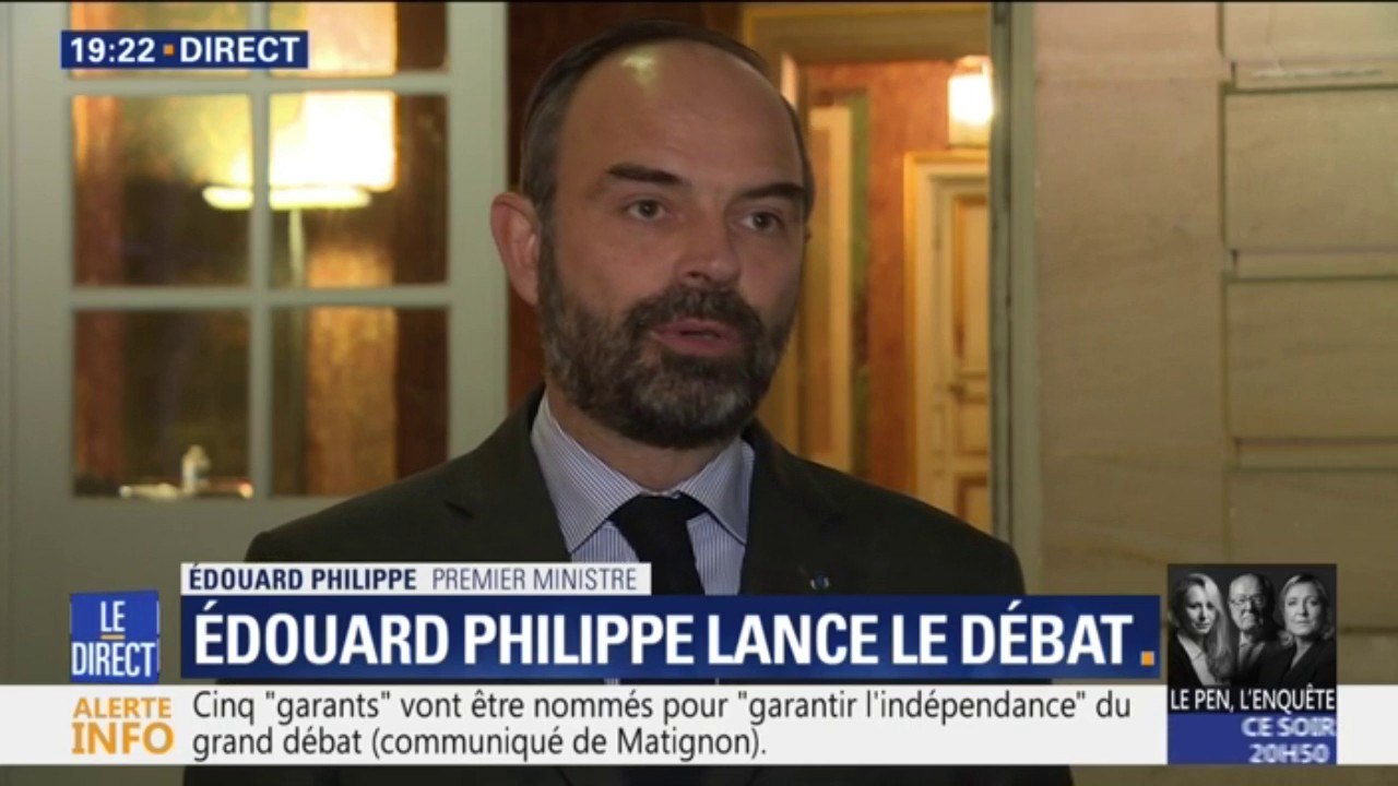 Edouard Philippe annonce la création d'un un comité pour assurer l'indépendance du grand débat