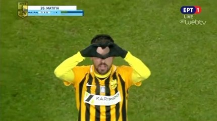 1-0 Javier Matilla Goal  - Aris vs Lamia 14.01.2019 [HD]
