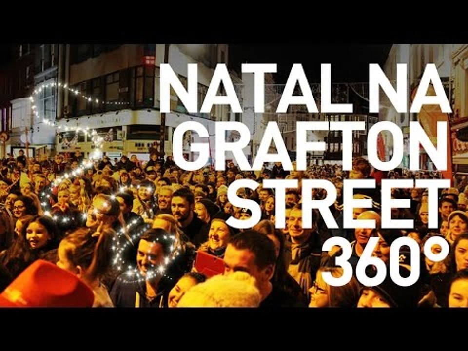 Luzes de Natal na Grafton Street em 360°