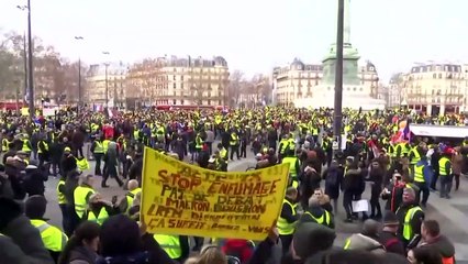 Thousands flood French streets in ninth week of 'gilets jaunes' protests