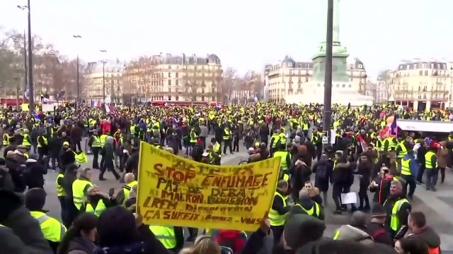 Thousands flood French streets in ninth week of 'gilets jaunes' protests