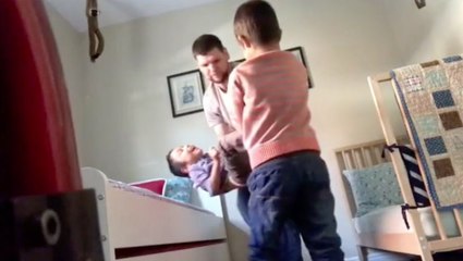 Simon Loves Helping His New Brothers