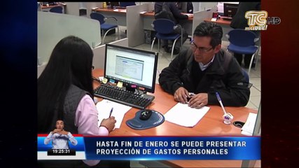 Hasta fin de Enero se puede presentar proyección de gastos personales
