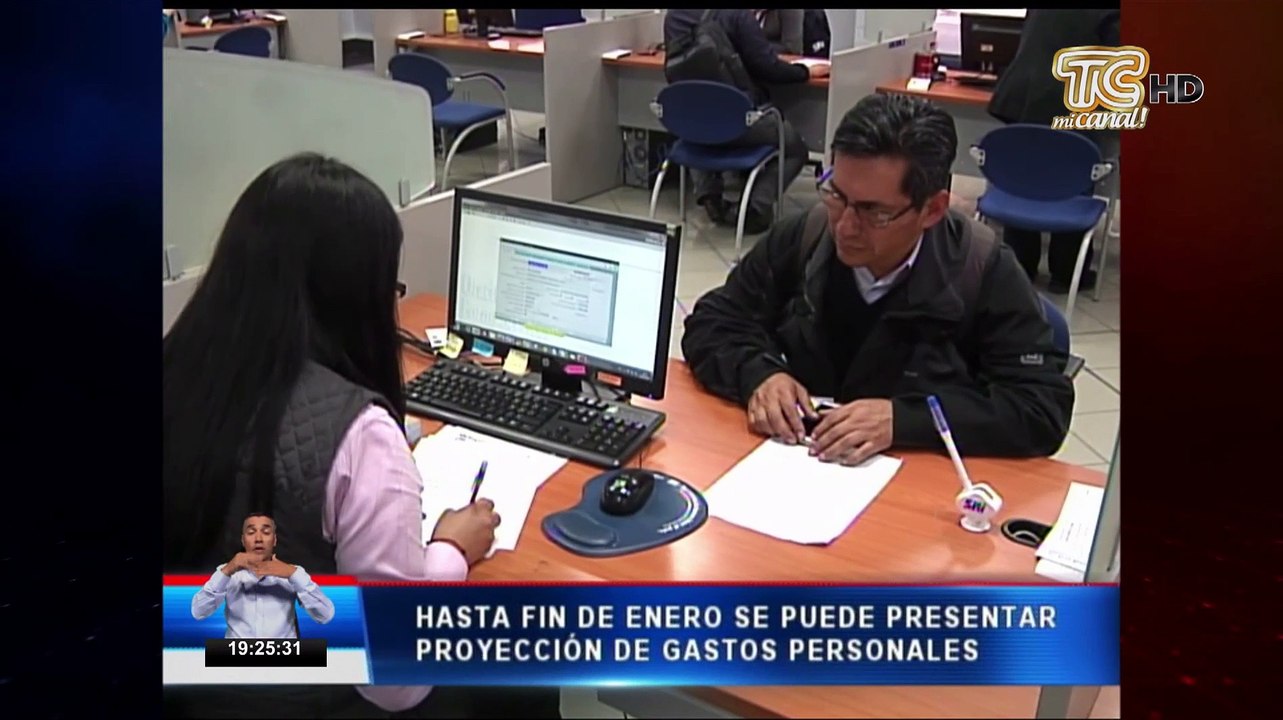 Hasta fin de Enero se puede presentar proyección de gastos personales