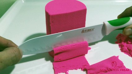 Extremely Satisfying Slicing of Kinetic Sand Compilation. Very thin layers | Relaxing | 1