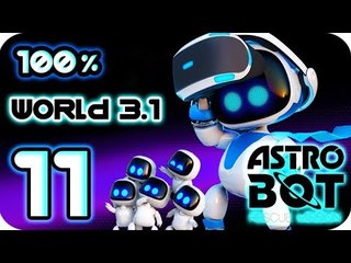 Astro Bot: Rescue Mission Walkthrough Part 11 | 100% (PS4 PSVR) World 3-1 : Jungle Joyride