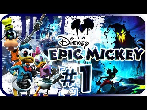 Disney Epic Mickey Walkthrough Part 1 (Wii) Intro - Dark Beauty Castle [No Commentary]