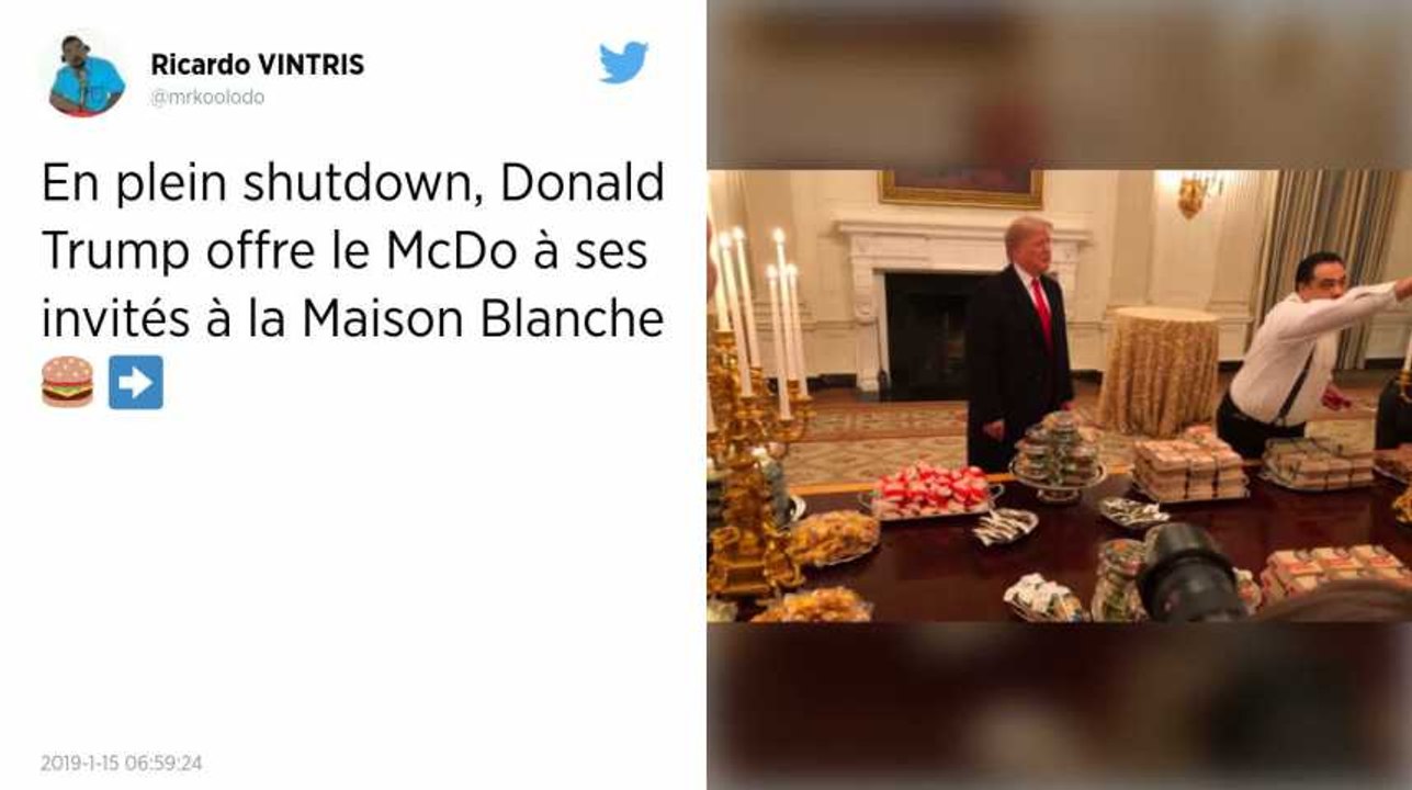 Le shutdown oblige Trump à commander 300 burgers pour la réception d'une équipe de football US