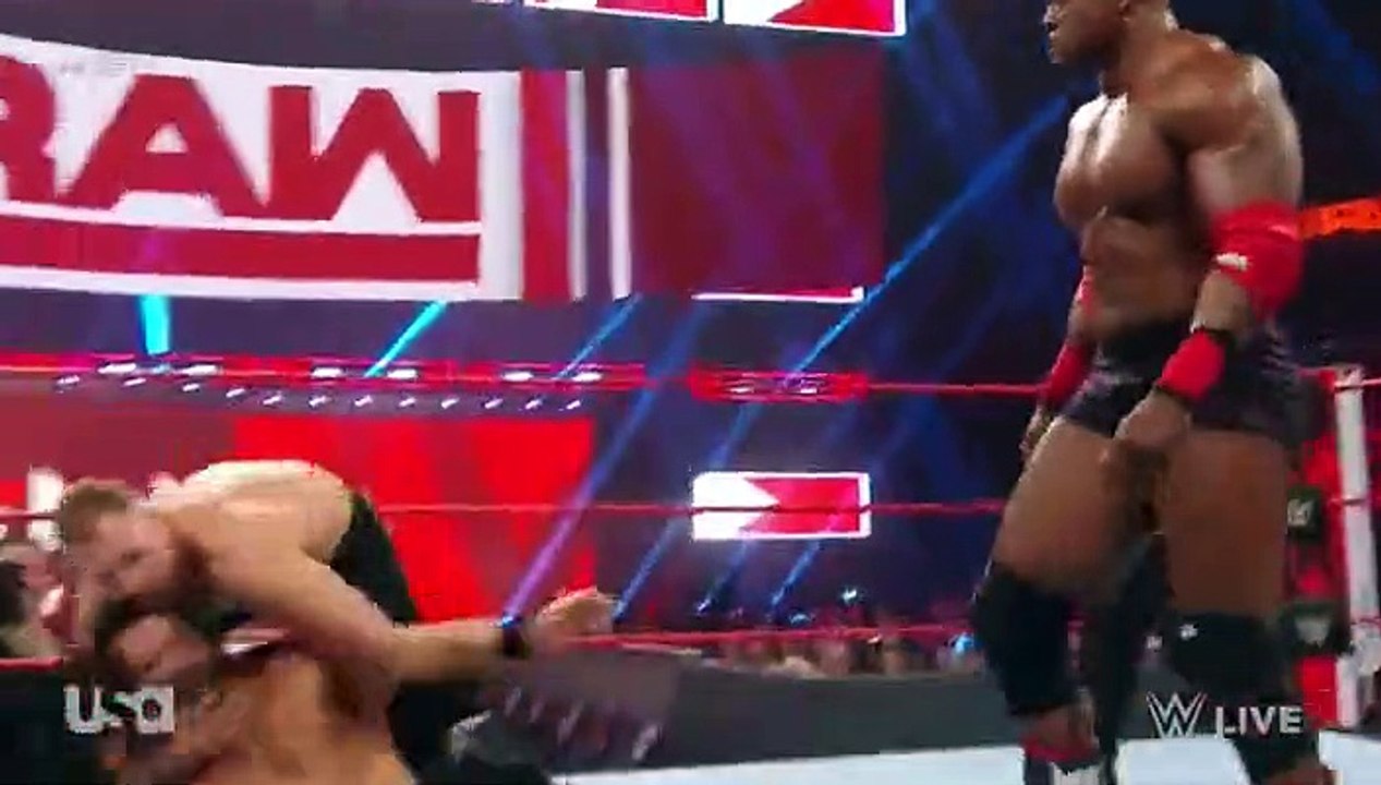 WWE Monday Night Raw 14 Jan 2018 intercontinental championship triple threat match