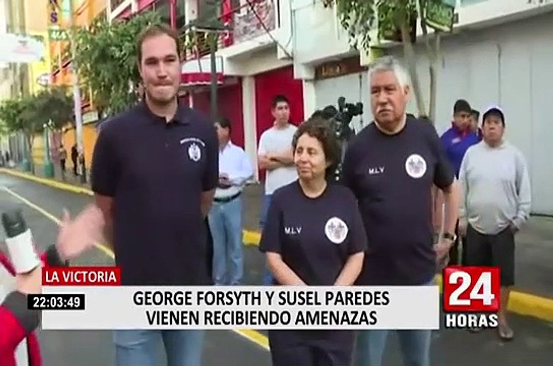 La Victoria: George Forsyth y Susel Paredes vienen recibiendo amenazas
